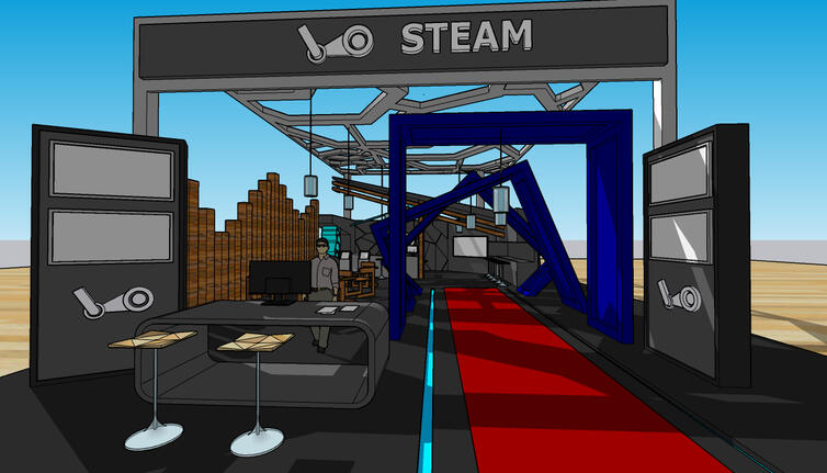 Sketch Up - Steam Exhibition Stand