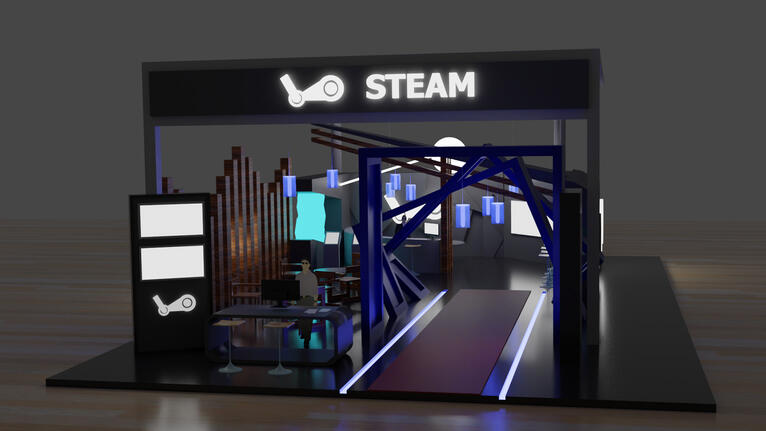 Blender - Steam Exhibition Stand